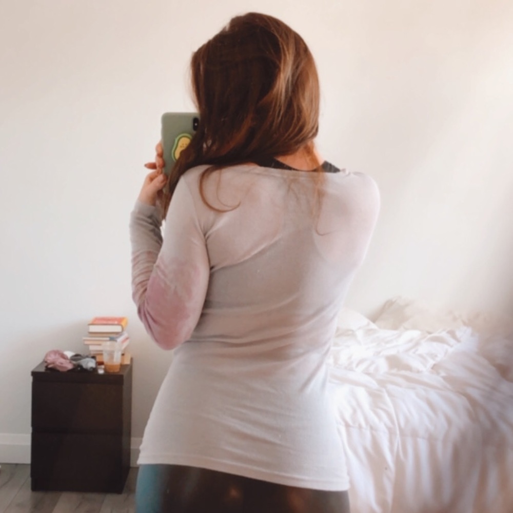 Distressed Roxy Long Sleeve Tee - Picture 3 of 11